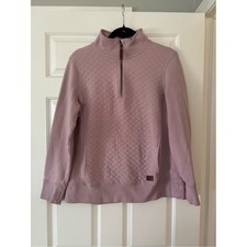 L.L. Bean Quilted Half-Zip Sweatshirt in Dusty Rose - Size M
