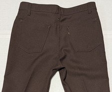 LEVI'S - Men's Vintage 90's Brown Polyester Made in USA Pants - Size 36x32