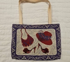 Women’s Red Hat Society Paint The Town Red Tapestry Tote Bag