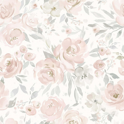 Peel and Stick Wallpaper Floral Wallpaper Pink Flower Contact Paper Rose Removab