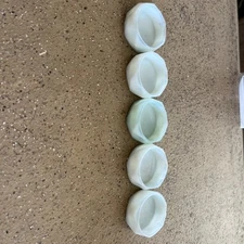 VTG 5 Westmoreland White Opaque Salt Dips Cellars Glass