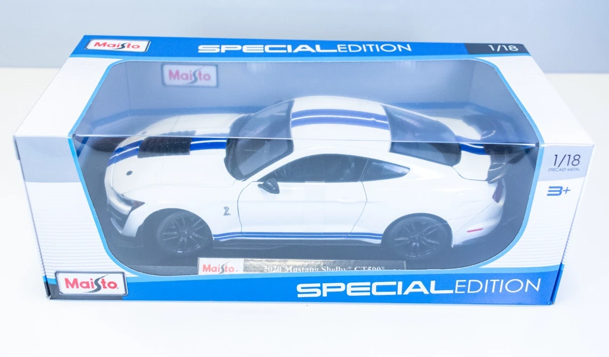 Maisto 1/18 - 2020 Mustang Shelby GT500 - Métal Moulé Blanc - Occasion (Modèle Réduit)