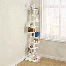 9-Tier Metal Bookcase Book Organizer Rotating Spine Bookshelf Book Tower