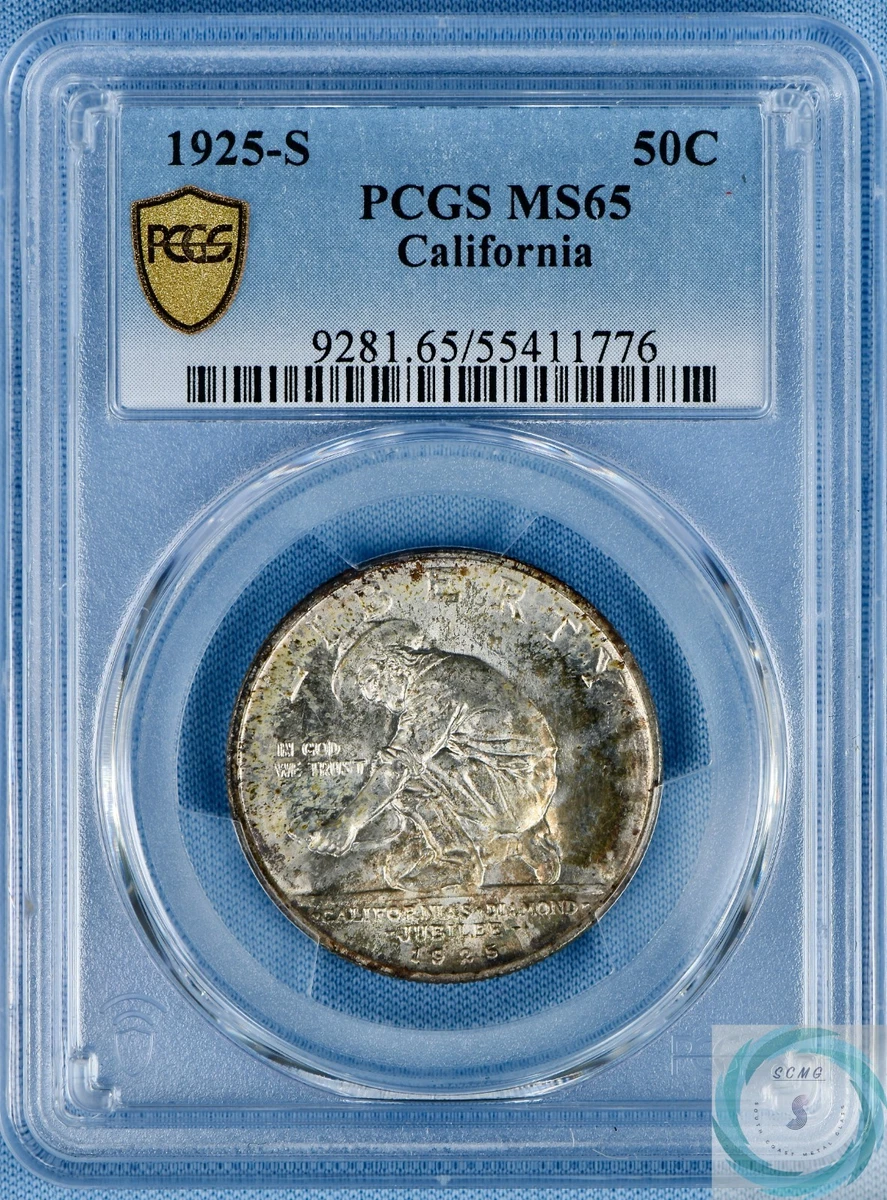 San Francisco MS 65 Graded 1925 Year US Silver Commemorative Coins