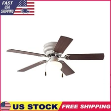 Ceiling Fan W/ Light Kit Reverse Airflow 44 Inch 5 Blades Indoor Satin Nickel Us