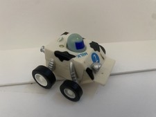 Milk carton shaped pull & go plastic race car. Vintage