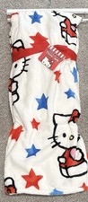 New Hello Kitty Patriotic July 4 Stars USA America Throw Blanket