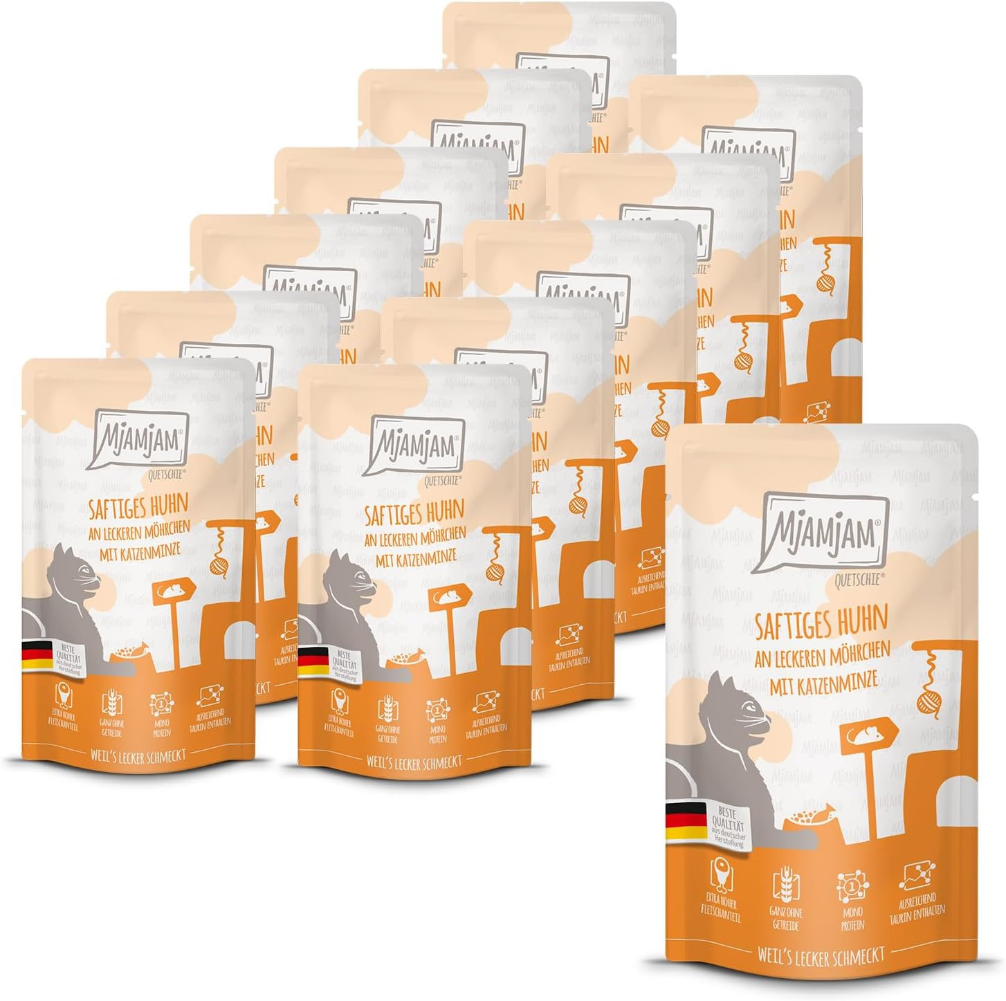 Umido Gatto Alta Digeribilità Pollo e Carote Quetschie - Grain Free