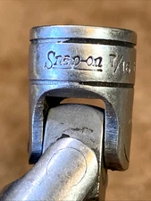 Snap-On 3/8" Drive 7/16" FSU14 6PT Chrome Deep Universal Swivel Socket FSU 14