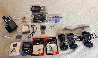 1/24 R/C 6x6 Chassis 10ch Radio TWO Receivers Motors ESC Servo SCX24 EXTRAS NEW