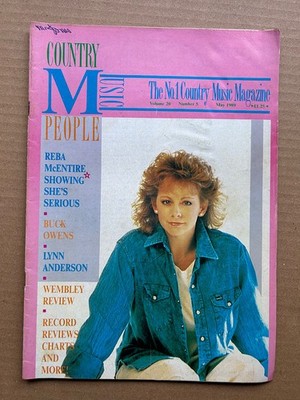 REBA MCINTIRE COUNTRY MUSIC PEOPLE MAGAZINE MAY 1989 - Reba cover with more insi