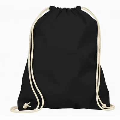 🌱 Baumwoll Turnbeutel Sportbeutel Zuziehbeutel Gym Sack Bedruckbar Jute Schule - Bild 1 von 4