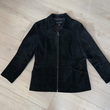 Vintage Bernardo Suede Coat Womens XL Black J...