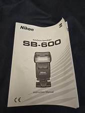 Nikon SB-600 Autofocus Speedlight Camera Flash Instruction Manual Book G103