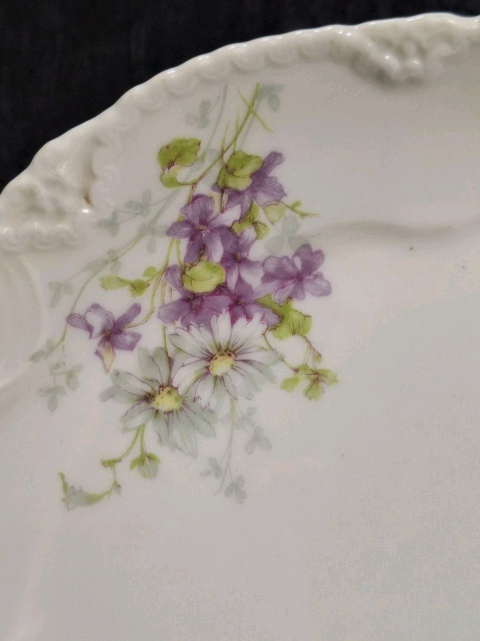 Haviland & Co Limoges France Antique 1895-1900 Schleiger 264 Violets Platter 11”