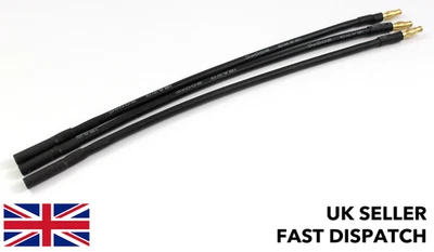 UK RC TECH 3 x Brushless Motor Cables 4mm Male/Female Banana/Bullet Extension Lead/Cable