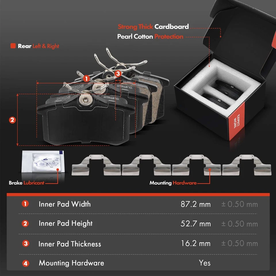 12 rotores de disco delanteros y traseros y pastillas de freno de cerámica para Audi A6 Volkswagen Passat Foto 4 de 4