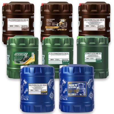 MANNOL FANFARO PEMCO Motoröl 10-20 Liter Multifarm STOU API GL 4 SAE 30 10W-40