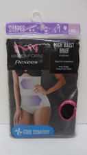 Maidenform Women's Flexees Shapes High Waist Brief FP5000 Black XL New