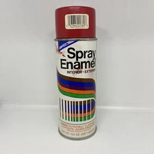 Vintage AAFES RED Spray enamel paint can ARMY & AIR FORCE EXCHANGE SERVICE