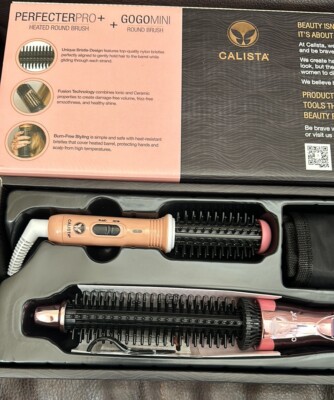 Calista Perfecter Pro Heated Round Brush with GoGo Mini Tool size