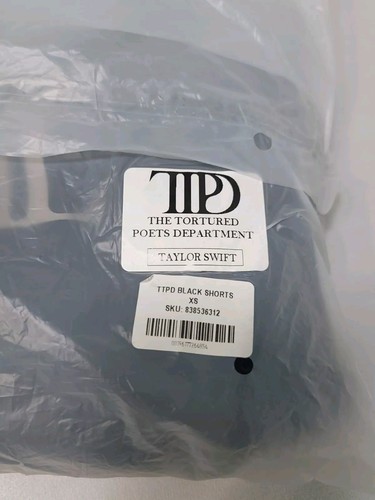 Taylor Swift The Tortured Poets Department Black Shorts XS - 第 5/5 張圖片