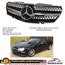 SL550 SL63 SL600 Grille Grill Black Star 2007 2008 Glossy With OEM Star New