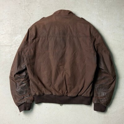 Barbour FLYER Oiled Jacket Blouson Coat Men Size L Brown Wax