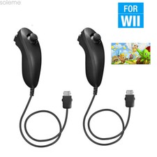 2 PACK For Wii & Wii U Console Nunchuck Wii N...