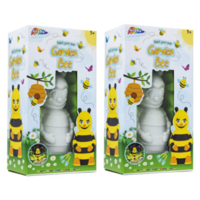 2 x Garten Hummelzwerg selber bemalen & dekorieren Deko Kinder Kunst Basteln