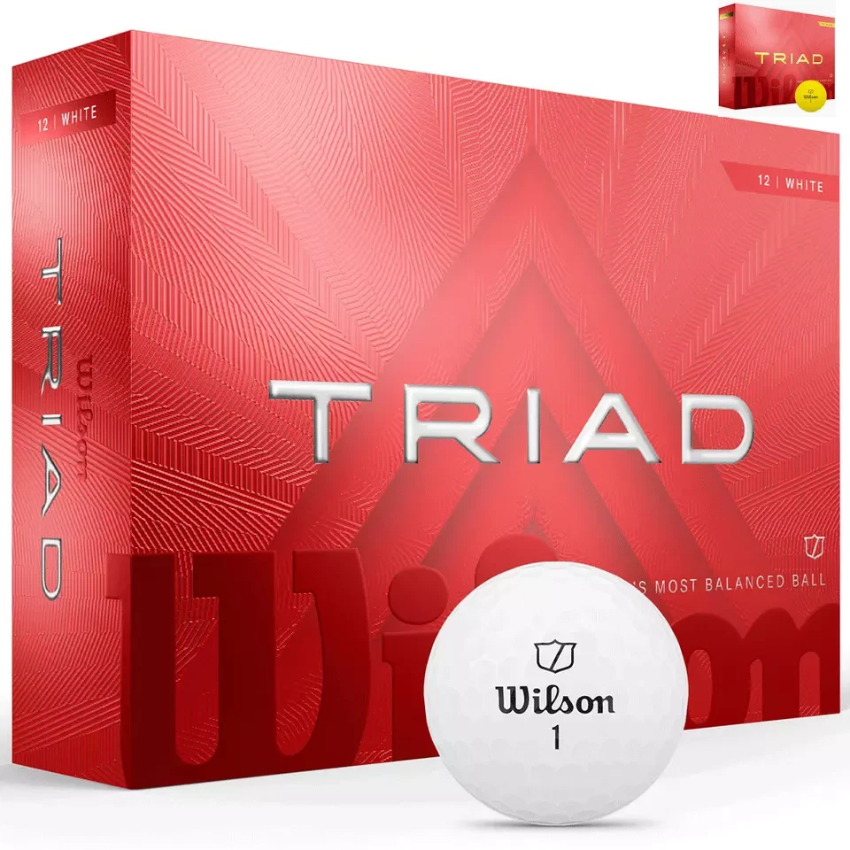 2025 Wilson Staff TRIAD Golfbälle WEISS oder GELB Dutzend pack.