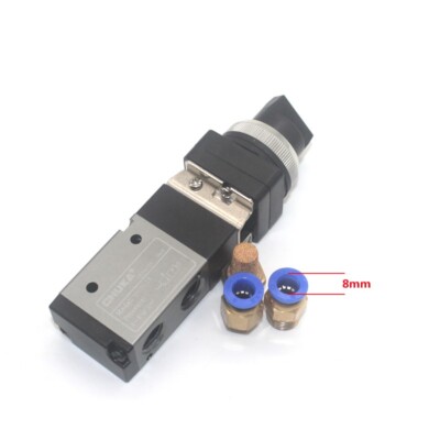 Pneumatic Control Valve 2 Position 3 Way Mechanical Valve With 8mm Connector 1Pc