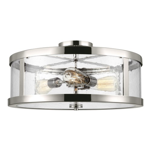 Feiss SF342PN Harrow 19.63" 3-Light Flush Mount in Polished Nickel