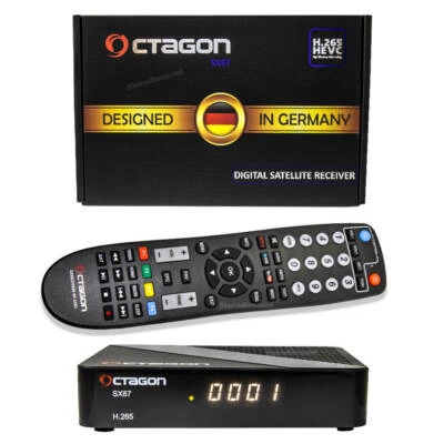 OCTAGON SX87 SE SAT Receiver HD HEVC H.265 HDTV MULTISTREAM DVB-S2X T2-Mi - Bild 1 von 4