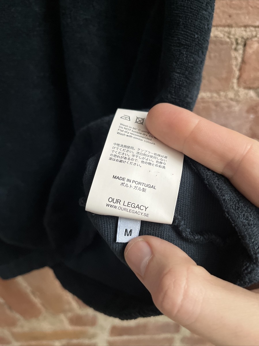 Our Legacy Men's Tee, sz 48, Navy Light Terry 100% Cotton | eBay