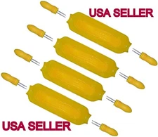 12 Piece Corn on the Cob Dishes Server Set 4 Trays W/8 Skewers Holder Chef Craft