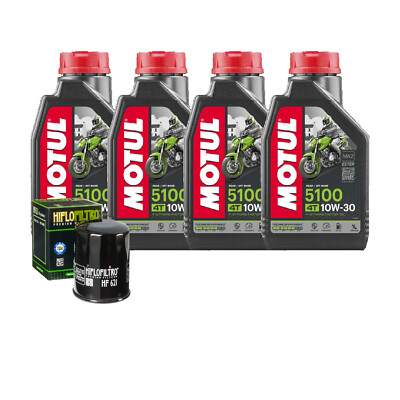 Motul 5100 10W30 Ölwechselkit + Filter Für Arctic Cat ATV 700i 2012