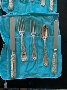 TIFFANY & CO. CHRYSANTHEMUM STERLING SILVER*FLATWAR