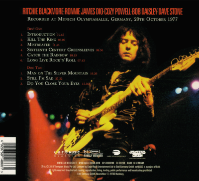 Rainbow ~ Live In Munich 1977 2CD 2013 Ear Music Germany •• NEW