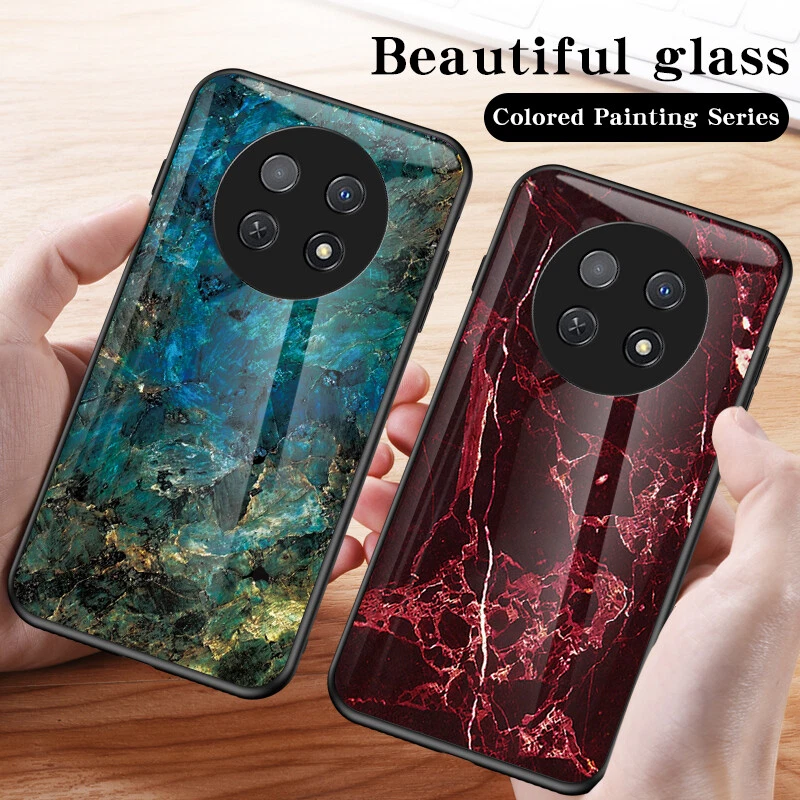 Funda protectora de pantalla de vidrio templado mármol a prueba de golpes para Huawei Nova Y91 Foto 2 de 4