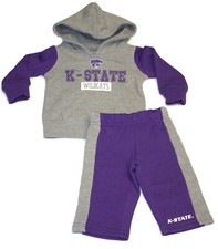 Kansas State Wildcats Infantil 2 Piezas Conjunto con Capucha - Juego de Trabajo en Equipo