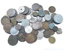 Vintage World Coins, (5) Randomly Selected Coins (1800s-1950), Silver Possible