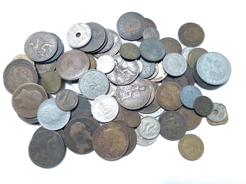 Vintage World Coins, (5) Randomly Selected Coins (1600s-1950) Silver Possible #4