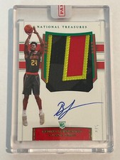 2019-20 Panini National Treasures Bruno Fernando Green Rookie Patch Auto /5