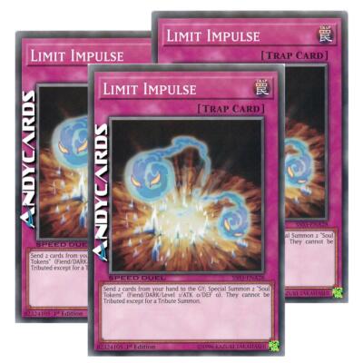 3x LIMIT IMPULSE (SPEED DUEL) (Limit Impulse)   Common   SS03 ENA28   YUGIOH!