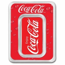 Coca-Cola® 1 oz .999 Fine Silver Bullion Colorized Bar Collectible Holiday Gift?