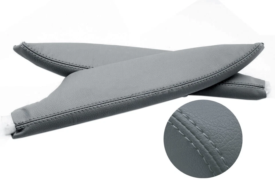 Se adapta a Honda Civic 2006-2011 cupé PVC cuero reposabrazos puerta panel cubierta revestimiento gris Foto 2 de 4