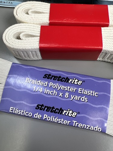 Lote de 11 elásticos trenzados - negro, blanco, elección del diseñador de EE. UU. .25, 0,5, 1 pulgada - Imagen 2 de 11