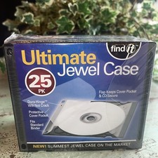 25 Standard 3 mm Ultimate Jewel Case Single CD DVD Disc Storage Black Tray NEW