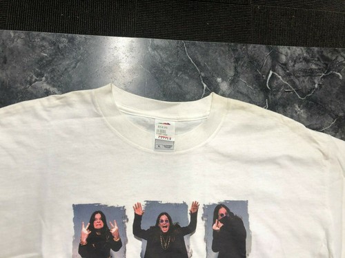 Vintage T Shirt - Ozzy Osbourne heavy metal band Black Sabbath Black Size XL NOS - Picture 4 of 6